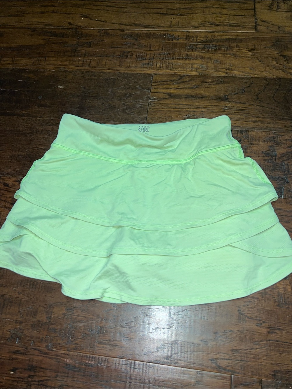 Athleta Girl Neon Lime Layered Skort